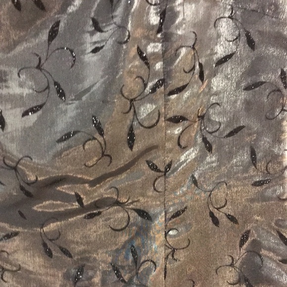 YL by YAIR Sleeveless Formal Cocktail Dress size 8 Gray Shimmer Black Sparkle - Picture 2 of 11